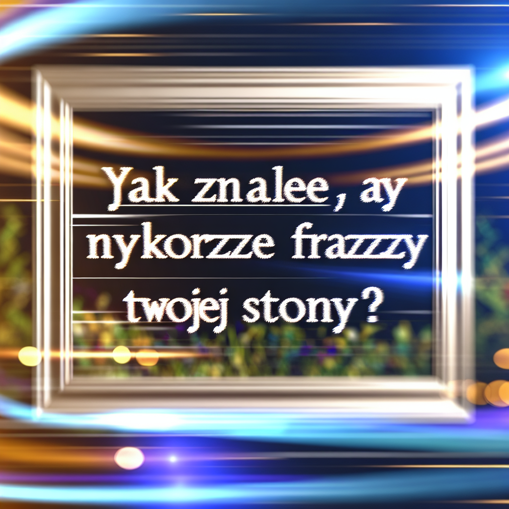 Słowa kluczowe: Jak znaleźć i wykorzystać najlepsze frazy dla Twojej strony?